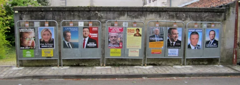 Affiches dix candidats élection présidentielle 2012